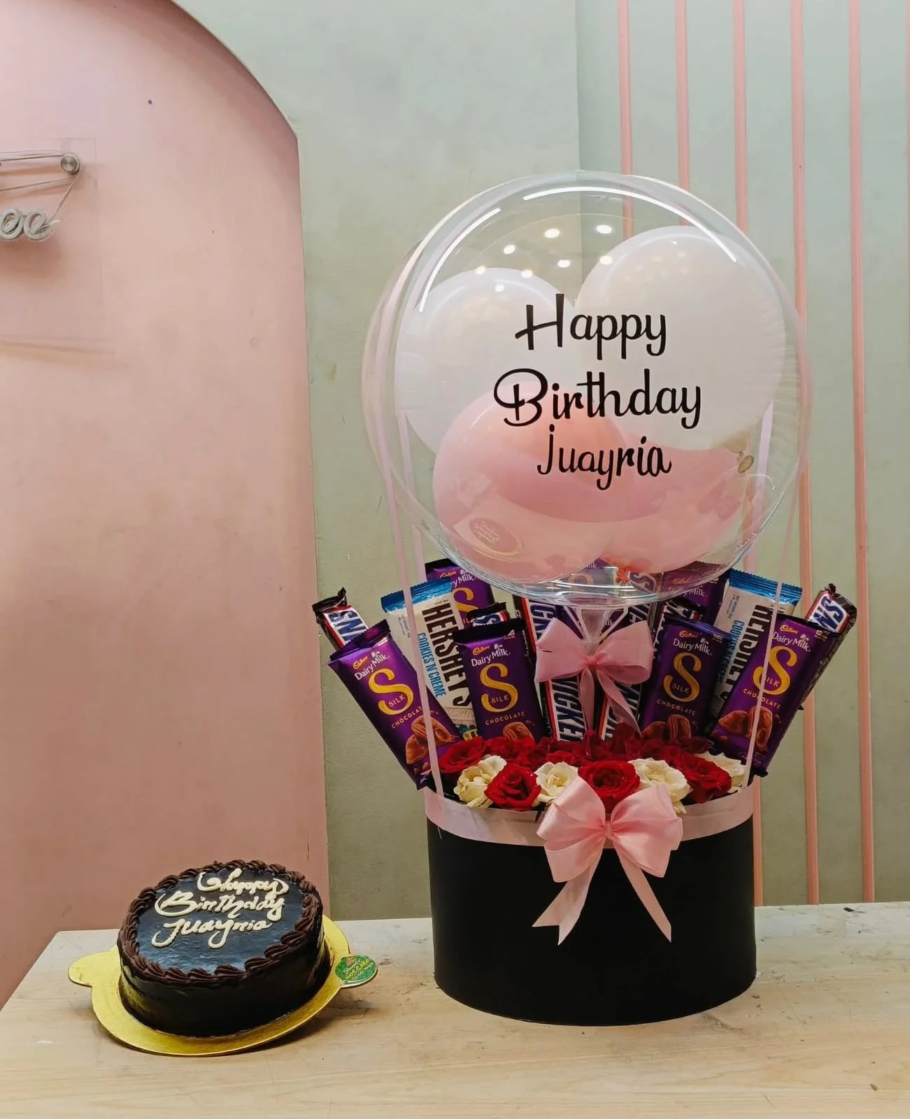Elegant Birthday Chocolate & Flower