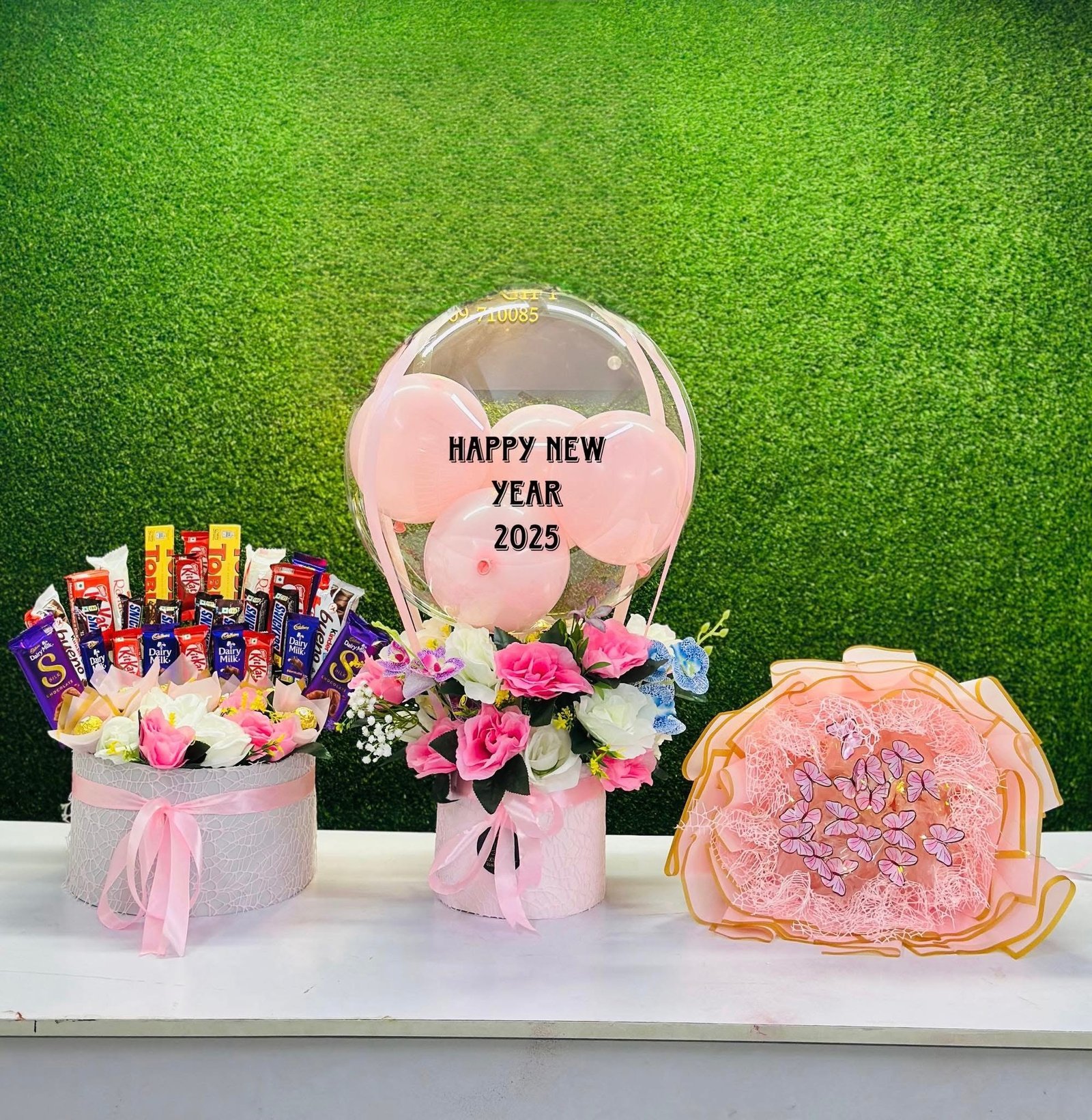 Happy New Year 2026 Luxury Chocolate & Flower Set