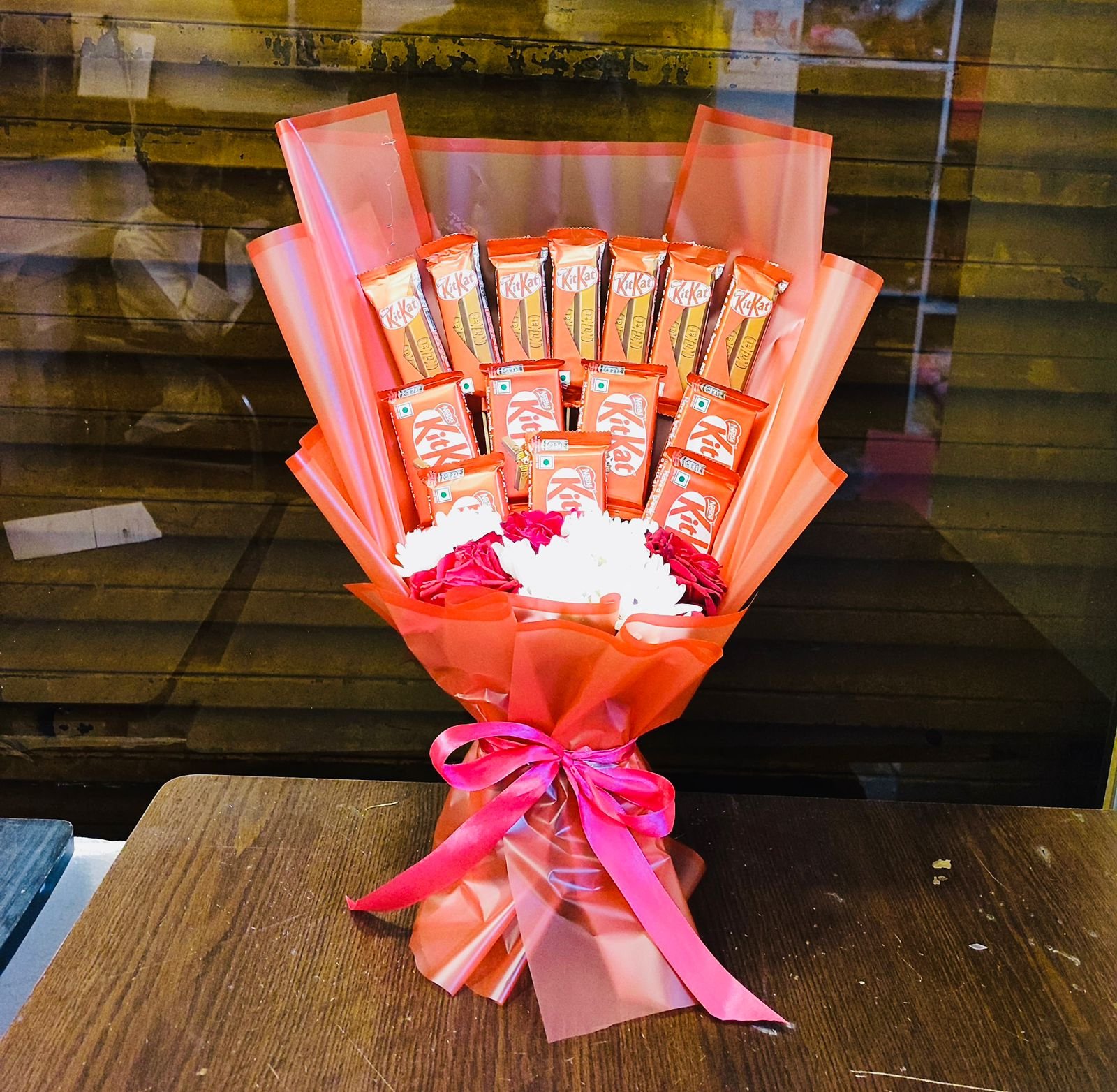 KitKat Red & White Flower Bouquet